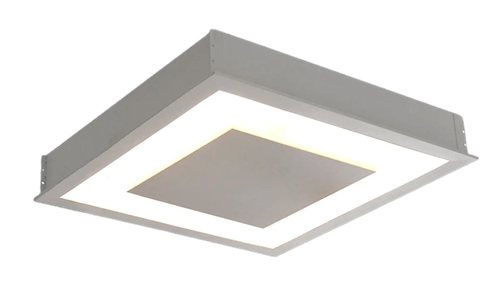 Plafon Embutir Quadrado Ref. 6480 40 X 40 Branco P/4 E-27 - Damlux