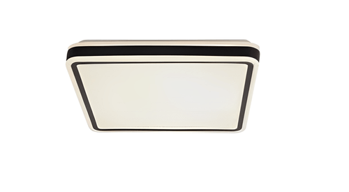 Plafon Harris 1 Quadrado Led 34W 3000K Bivolt.43X43CM Preto+Acrilico Ref.1854 - ADN+