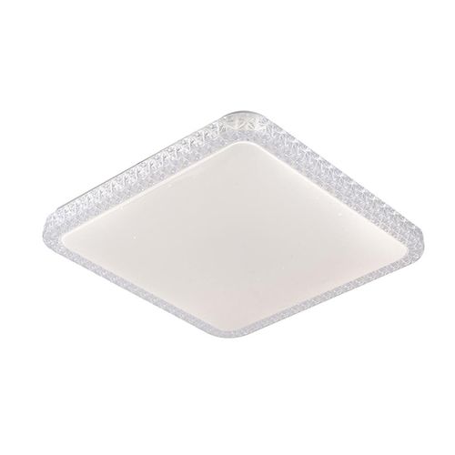 Plafon Led Quadrado Fiann Sobrepor Branco 44cm 48w 3000/4000/6000K Ref. LY-8207BM BC - Hevvy