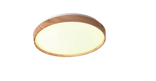Plafon Wood 1 Redondo Led 27W 3000K Bivolt 38CM Amadeirado+Aluminio Ref.1938 ADN+