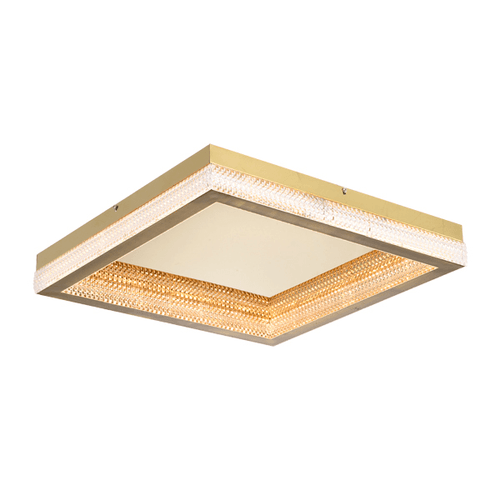 Plafon Led Metal/Acrilico Queeensalnd 80w 3000k Biv.Dourado 50x50cm Sky-4007q - Skylight