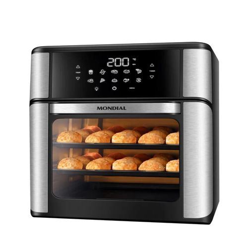 Air Fryer 12L 2000W Mondial AFO12LBI Digital Touch Antiader Inox