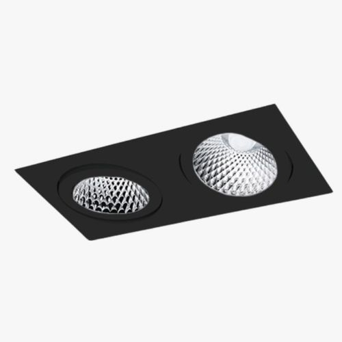 Spot Incandescente Embutir Quadrado Preto Fosco P/2 Par30 REF.BL1087/2 - Bella Luce