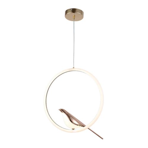 Pendente Led Metal C/Acrílico Chest French Gold 3000K 23W Biv. 40CM Ref.3099 - Skylight