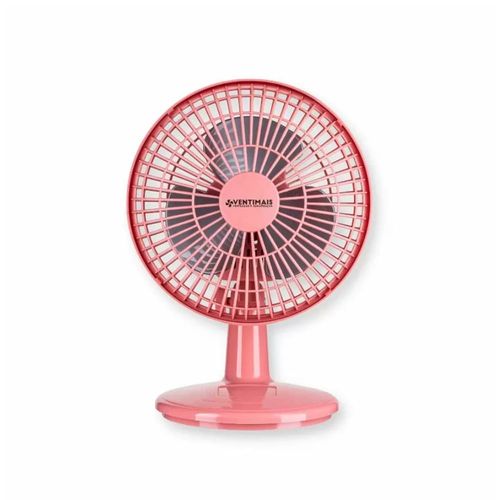 Ventilador Mini 20cm Ventimais Turbo 2 Vel Rosa/Prata 110v