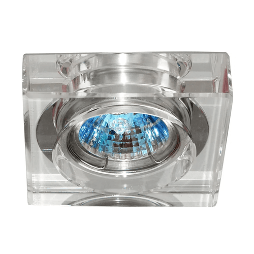 Spot Dicroica Emb. Shine Cromado/ Transparente Quadrado Ref.Yd631a - Bella Iluminação