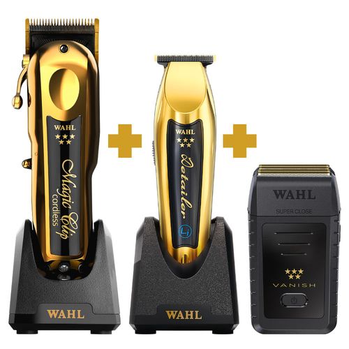 Kit Magic Clip Cordless Gold + Detailer Cordless Gold + Vanish
