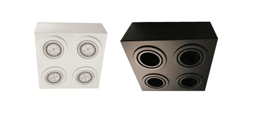 Plafon Sobrepor Quadrado Pigmentado PAR20 Ref.7690 - Damlux