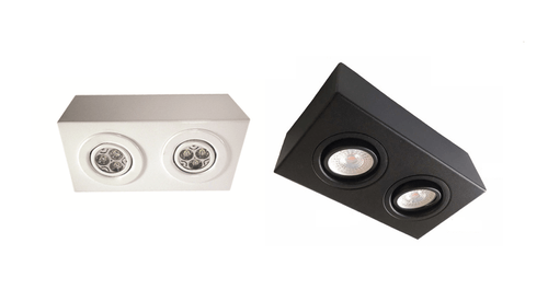 Plafon Sobrepor Quadrado Pigmentado PAR20 Ref.7661 - Damlux