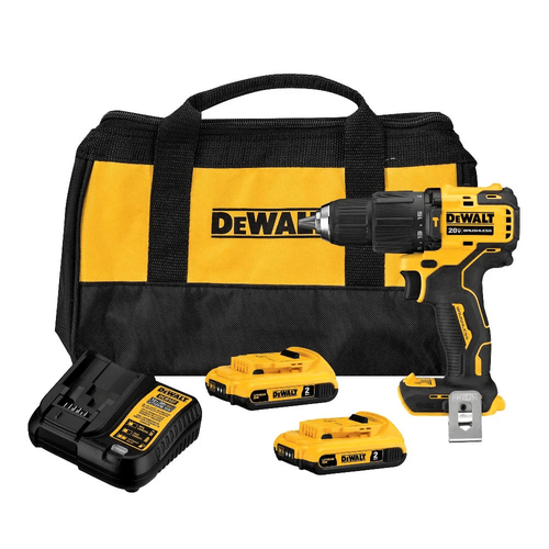 Parafusadeira/Furadeira Atomic 20V 1/2'' C/2 Baterias Biv. Bolsa DCD709D2 - Dewalt
