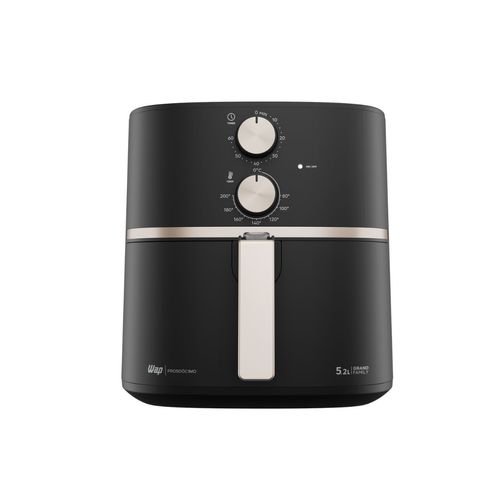 Fritadeira Elétrica Sem Óleo WAP Air Fryer Grand Family 1500W  5.2L Preto 127V
