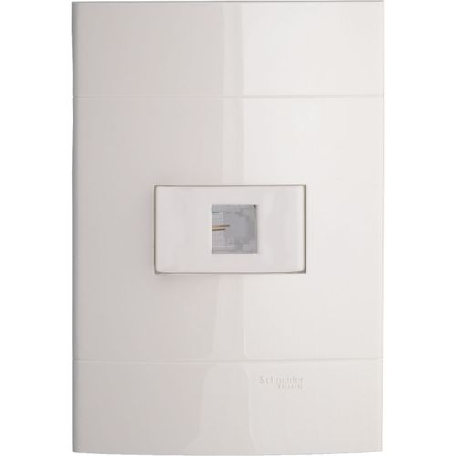 Conjunto Embutir C/Placa Horizontal Tomada RJ11 2Fios Branco Decor PRM044101 -Schneider