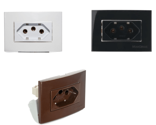 Conjunto Embutir Linha Móveis Tomada 2P+T 20A 250V - Margirius