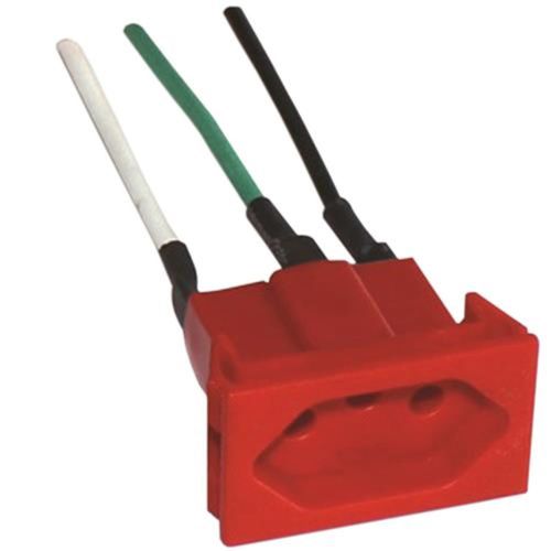 Tomada P/Painel 2P+T 20A S-8631 VM 250V NBR14136 C/Cabo - Steck