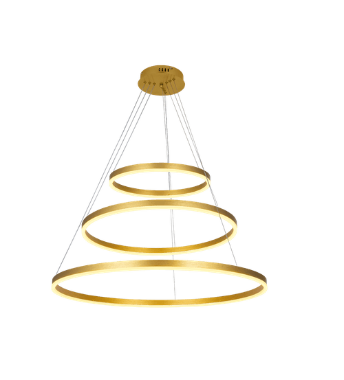 Pendente Cosmos 180 Led 113W 3000K 3051Lms Bivolt 40/60/80cm Cod. P-COSMOS-180-GOLD – GMH Trade