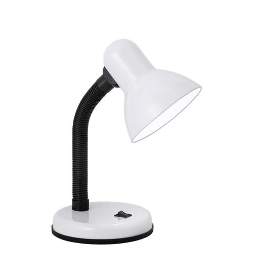 Luminária De Mesa Mini Office Lamp 33cm Branca P/ 1 Lâmpada E-27 Cód. MOL-B – GMH Trade