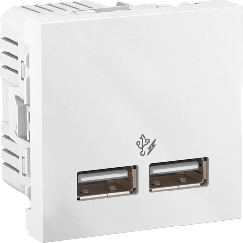 Conjunto Tomada C/ 2 USBs 2.1A 127/220V Branco Orion Ref. S70647304 – Schneider