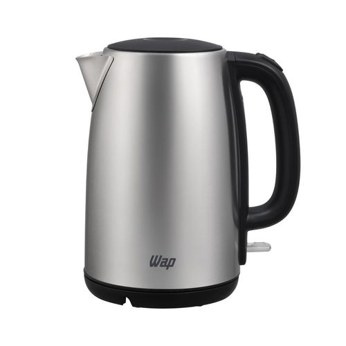Chaleira Elétrica Wap 1200W WCE1 Portátil Aço Inox 1,7L Preto/Cinza 127V