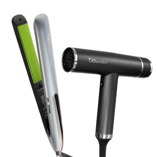 Secador Ultralite Ionic e Prancha de Cabelo Shine Nutrah Be Emotion