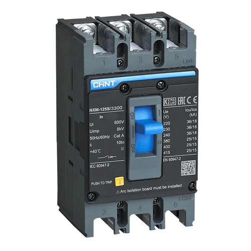 Disjuntor Caixa Moldada Tripolar NXM-125S/3300 – Chint
