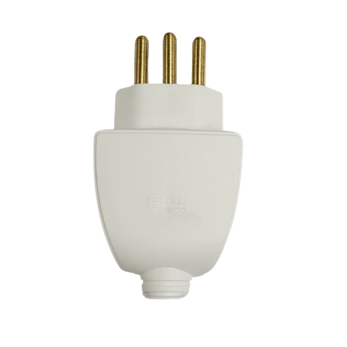 Plugue Macho 2P+T Branco - Pial