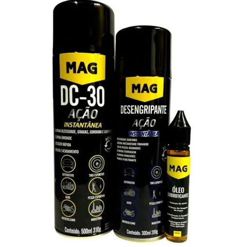 Kit Limpeza DC-30 + Desengripante E Óleo Lubrificante - Mag