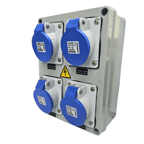 Quadro Sobrepor C/ Tomada Industrial 4xN4049 IP-44 Cód. S231102 – Steck