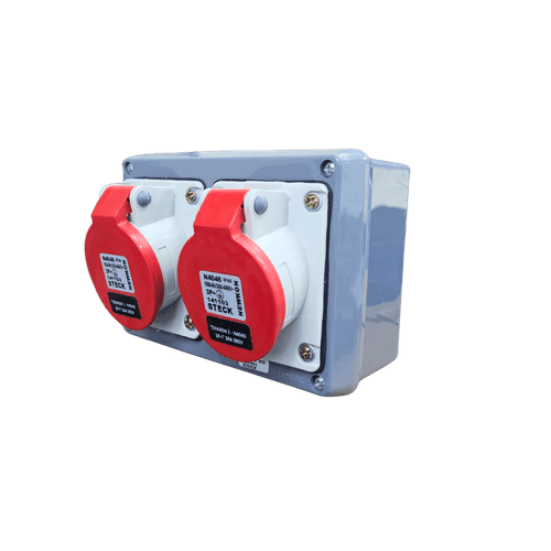 Quadro Sobrepor C/ 2 Tomadas Ind. N4046 IP-44 Cód. S304130 – Steck