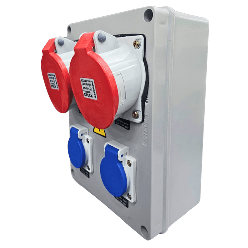 Quadro Sobrepor C/ Tomada Industrial 2xN5246 + 2xS8641 IP-40 Cód. S231135 – Steck