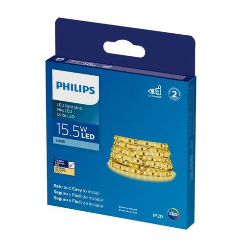 Fita Led Br Quente 15,5W 1600Lms 24V 120 Leds IP20 C/ 5mts - Philips
