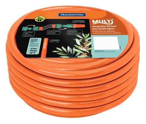 Mangueira Flexível Com Acessórios 30 M Laranja Tramontina
