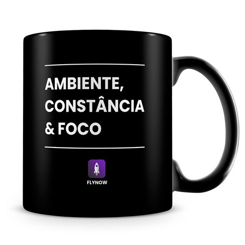 Caneca Flynow 100% Preta (Mod.2)