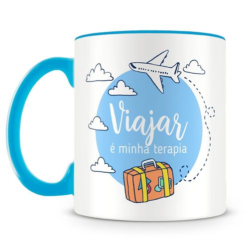 Caneca Viajar é Minha Terapia